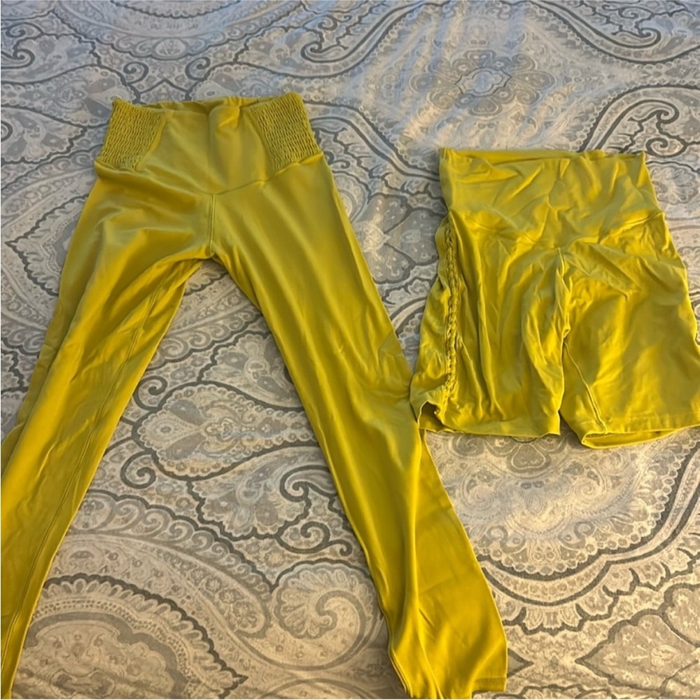 aerie offline leggings and bike shorts